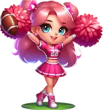 pink cheerleader avatar