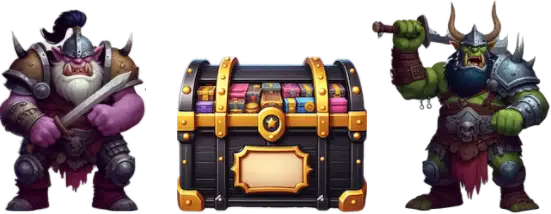 Game Chest with ogre guards