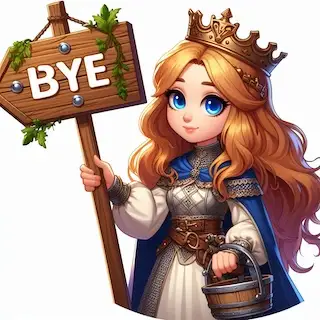 lady holding bye sign