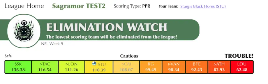 Squid League head to head matchup